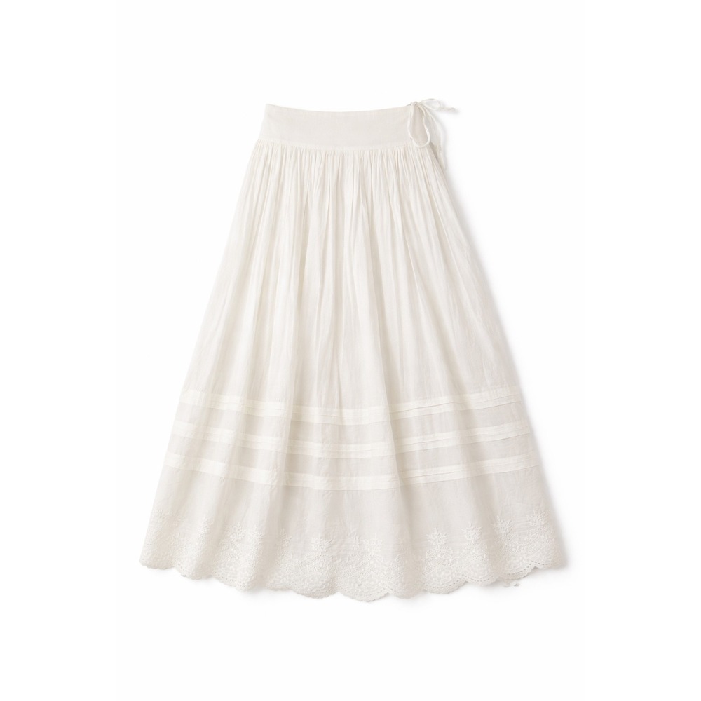NWT Reformation Aura Skirt Ivory White Eyelet Embroidery Maxi Skirt Medium - Picture 2 of 9